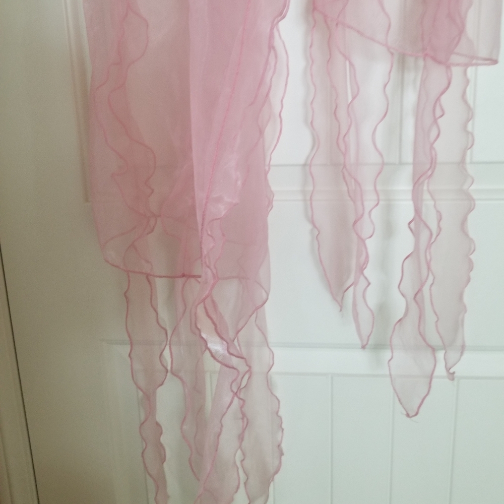 Soft Pink Sheer Shawl - Picture 2 of 5